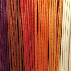 1942032029 Cordones de algodón encerado, mezcla "Morgenröte", 2,0 mm (6 colores, 5 m c/u) | Marco Schreier