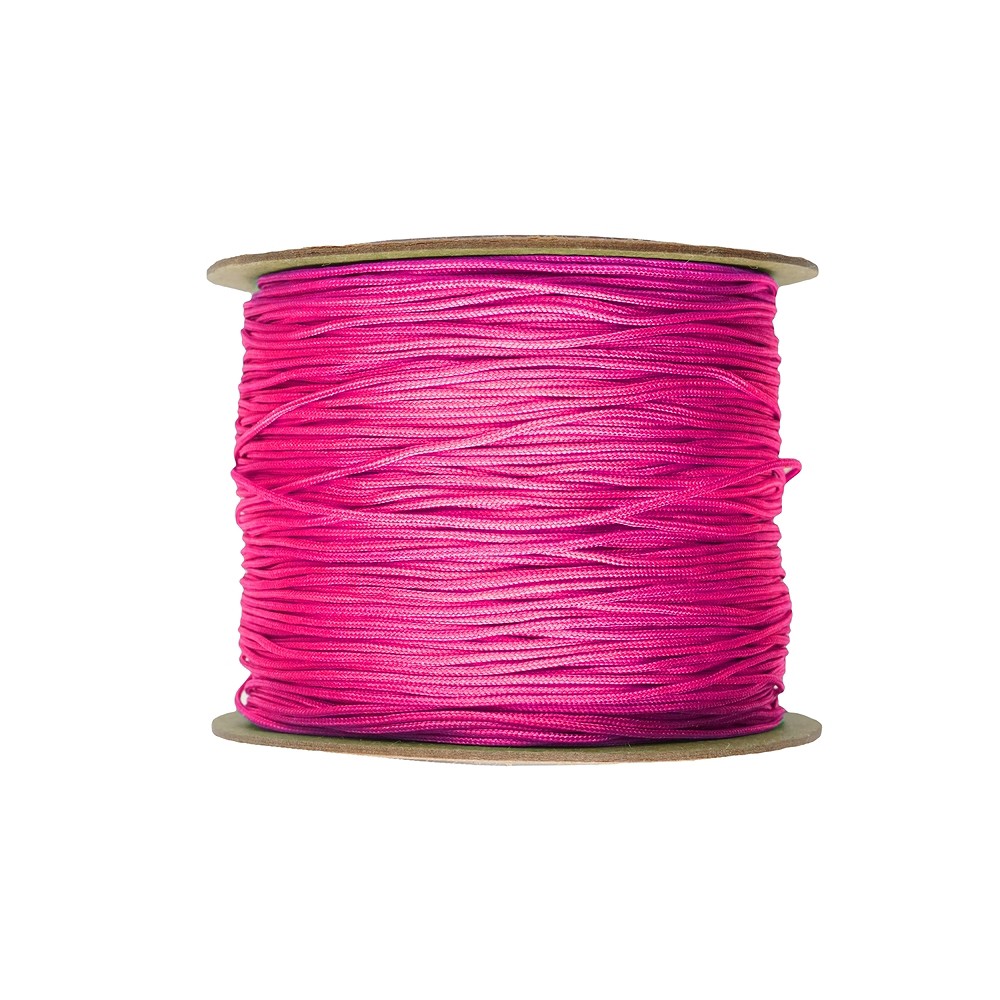 Nylon tape on spool, pink (0.6mm / 120m) | wholesaler gems & healing stones