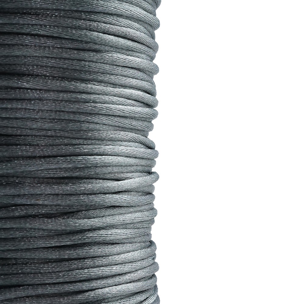 Nylonband platin-grau, 2,0mm/100m | Großhändler Edelsteine, Heilsteine & Schmuck