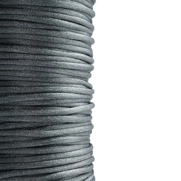 Nylonband platin-grau, 2,0mm/100m | Großhändler Edelsteine, Heilsteine & Schmuck