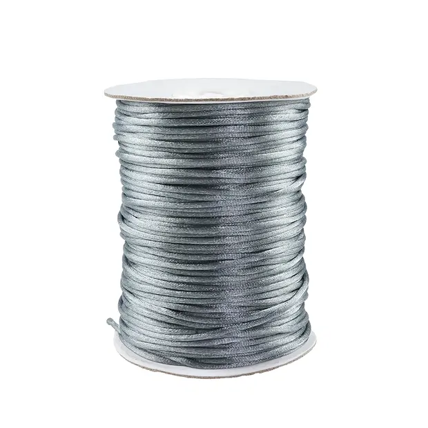 Nylonband platin-grau, 2,0mm/100m | Großhändler Edelsteine, Heilsteine & Schmuck