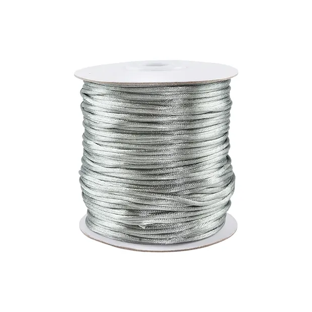 Nylonband silber, 2,0mm/100m | Mineralienhandel Edelsteine, Heilsteine & Schmuck