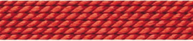 Perlfädelseide Synthetik + Vorfädelnadel, rot koralle, 0,60mm/2m | Marco Schreier