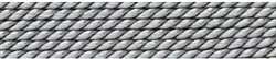 1951200419 Seda sintética para enfilar + aguja de prehilado, gris, 0,60mm/2m | Marco Schreier