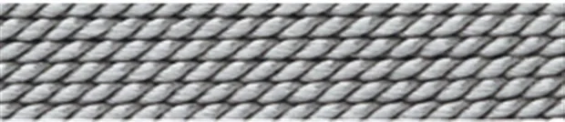Perlfädelseide Synthetik + Vorfädelnadel, grau, 0,60mm/2m | Marco Schreier