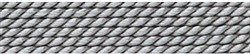 1951201019 Perlfädelseide Synthetik + Vorfädelnadel, grau, 0,90mm/2m | Marco Schreier