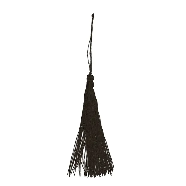Tassel schwarz, 9,5cm (6 St./VE) | Großhändler Edelsteine, Heilsteine & Schmuck