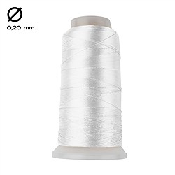 1951402001 Nylon thread on spool, white (0.20mm / 1000m) | wholesaler gems &amp; healing stones