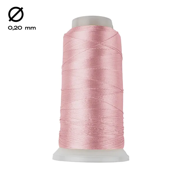 Nylon thread on spool, pink (0.20mm / 1000m) | wholesaler gems & healing stones