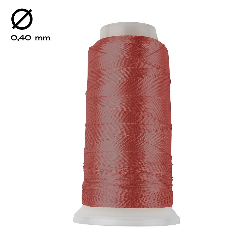 Nylon thread on spool, carnelian (0.4mm / 600m) | gems, healing stones & jewelry