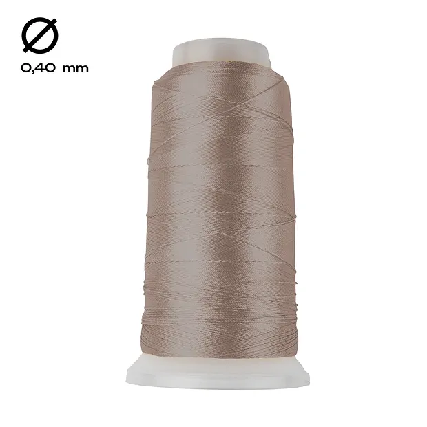 Nylon thread on spool, beige (0.40mm / 600m) | wholesaler gems & healing stones