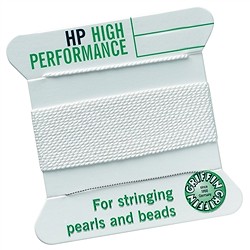 1952200201 Hilo de alto rendimiento blanco &#x2B; aguja de prehilado, 0,45 mm/2 m | Marco Schreier