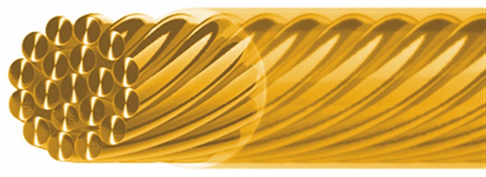 Alambre de joyería, alambre de diseño, chapado en oro de 24 ct, 0,35 mm/10 m | Marco Schreier