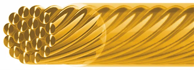 Alambre de joyería, alambre de diseño, chapado en oro de 24 ct, 0,35 mm/10 m | Marco Schreier