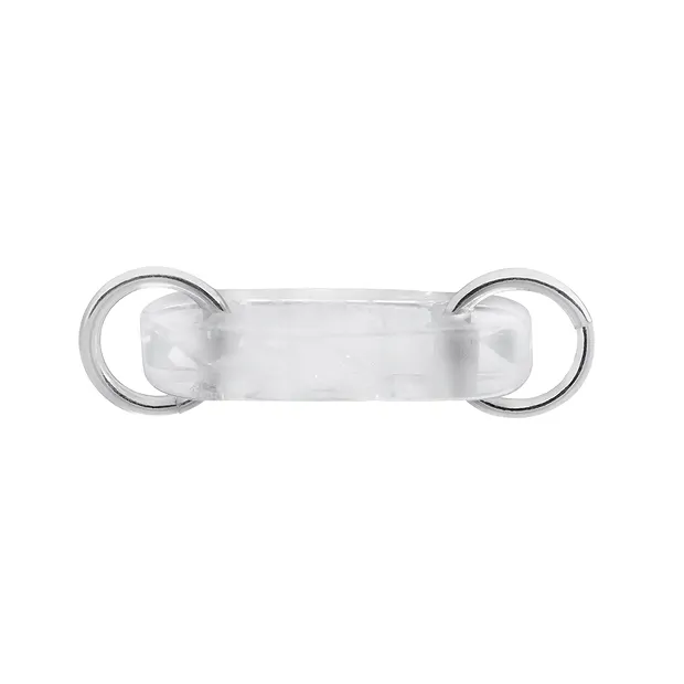 Kettenunterbrecher Bergkristall 23mm, Silber (6 St./VE) | Marco Schreier