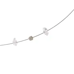 241002130002 Collier mit Diamant und Herkimer, 45cm  | GH Edelsteine, Heilsteine & Schmuck