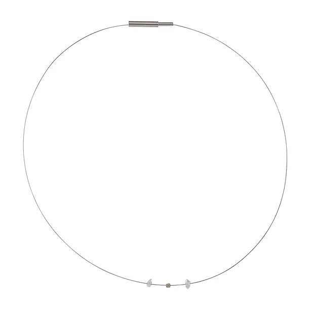 Necklace with Diamond and Herkimer, 50cm | wholesaler gems & healing stones