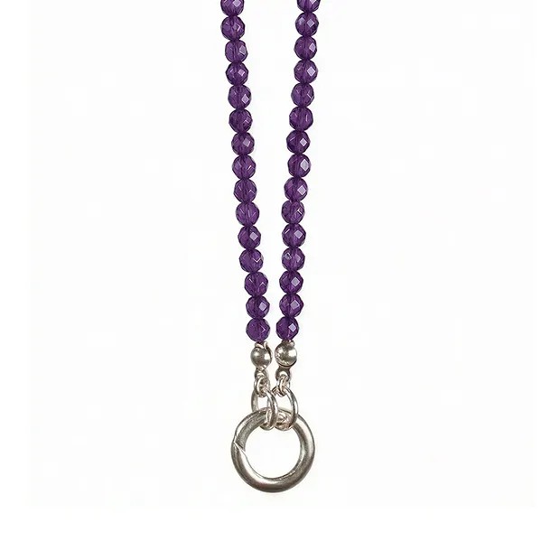 Amethyst faceted modular necklace, 45cm | wholesaler gems & healing stones