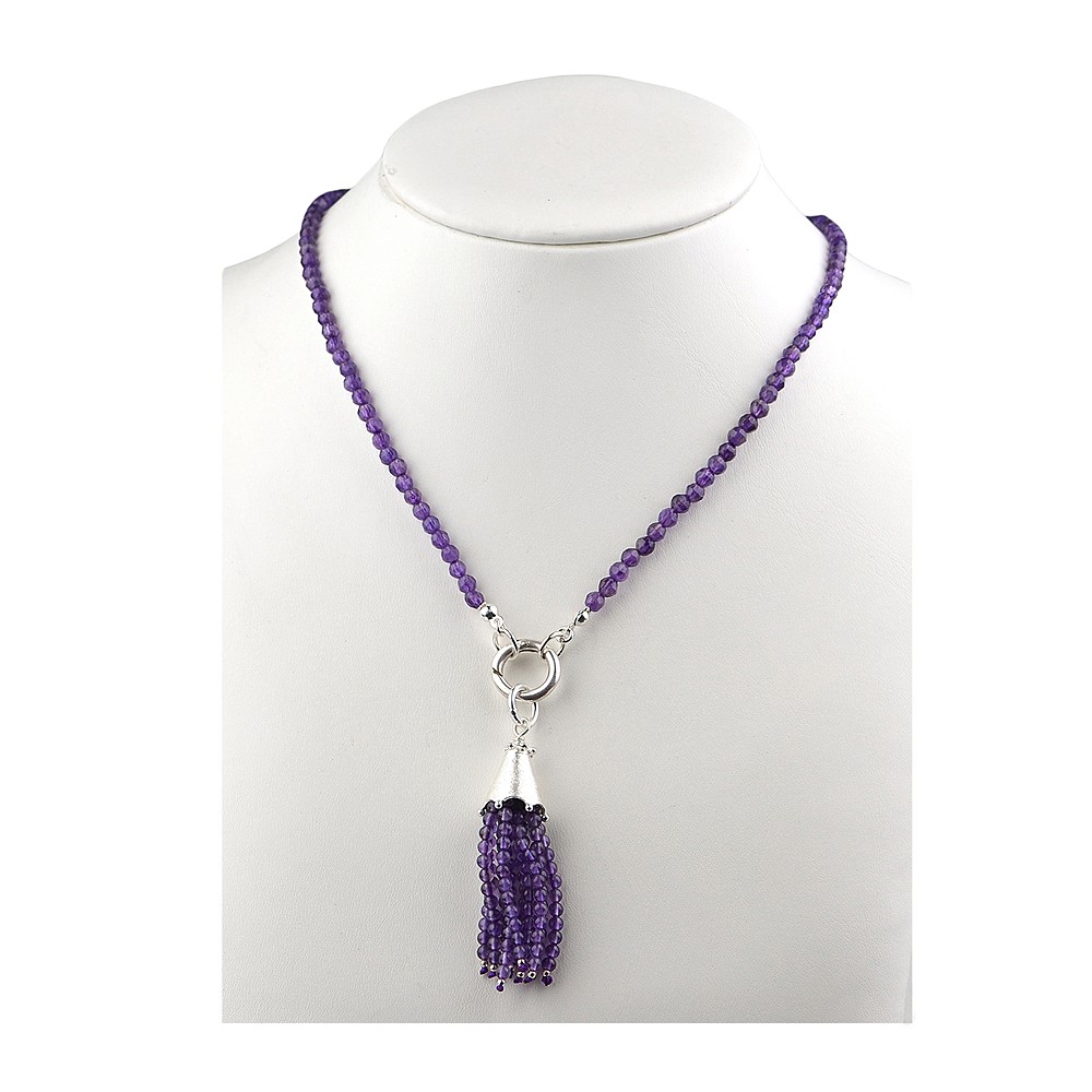 Amethyst faceted modular necklace, 45cm | wholesaler gems & healing stones