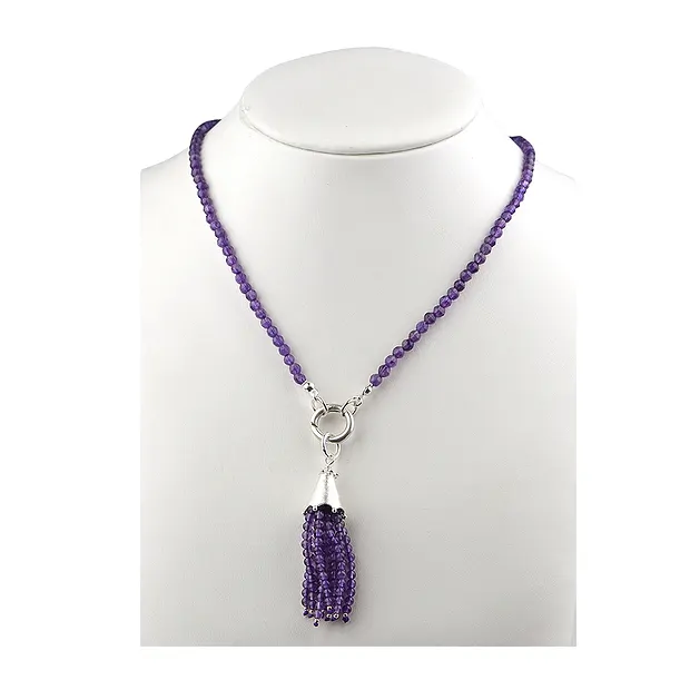 Amethyst faceted modular necklace, 45cm | wholesaler gems & healing stones