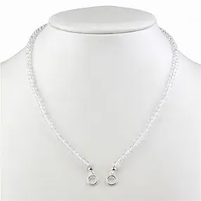 Modular necklace 4mm/70 cm Rock Crystal with two 925 silver end rings | Marco Schreier
