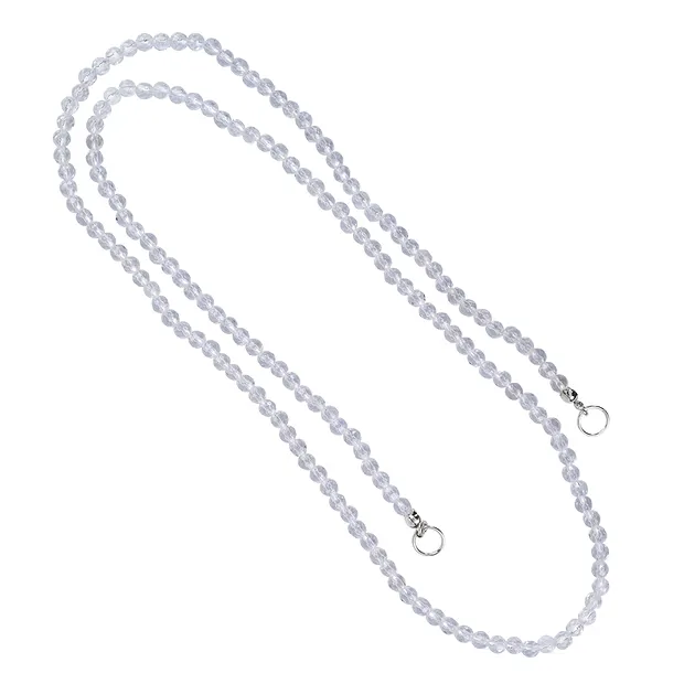 Modulkette 4mm/70 cm Bergkristall mit zwei 925 Silber Endringen | Marco Schreier