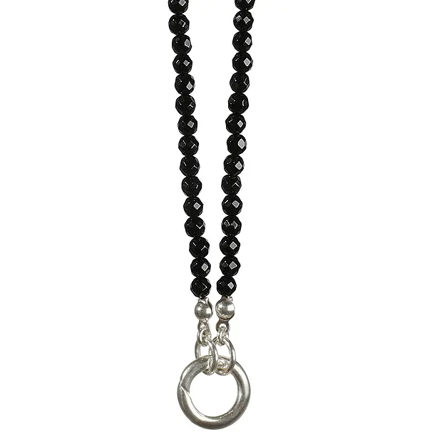 Onyx Module Necklace (dyed), faceted, 70 cm | wholesaler gems & healing stones