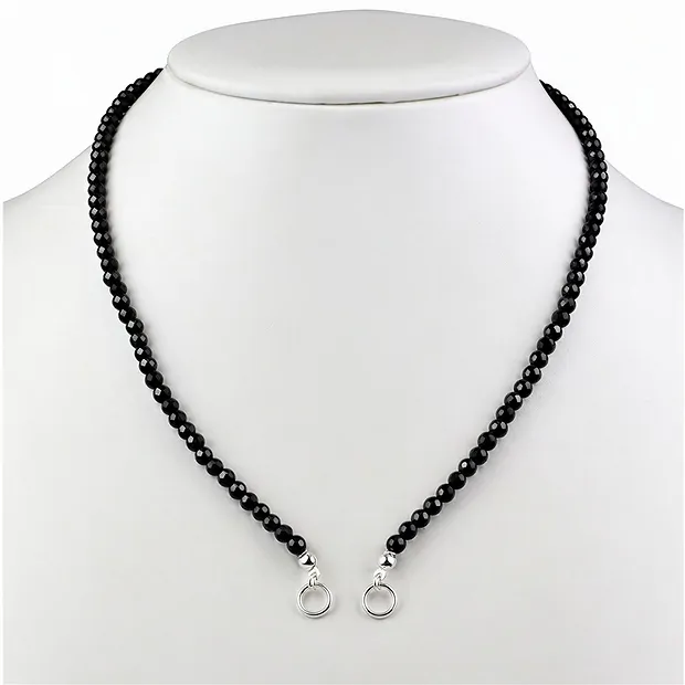 Onyx Module Necklace (dyed), faceted, 70 cm | wholesaler gems & healing stones