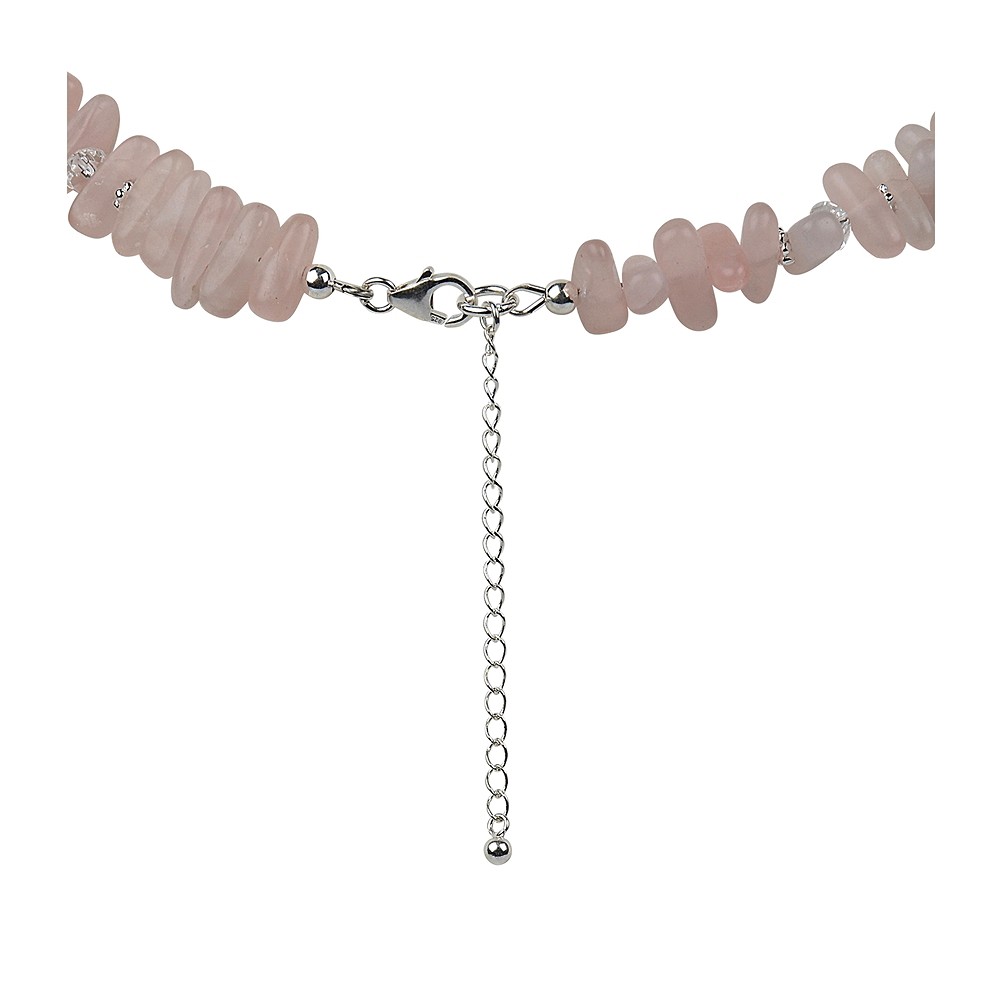 Collana Quarzo rosa, Cristallo di rocca, perla di conchiglia ("rosa-rosa"), 45 - 51 cm | Marco Schreier