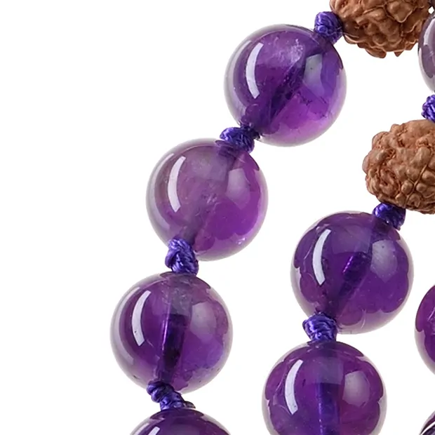 Gemstone Mala Amethyst (Inner Peace) | wholesaler gems, healing stones & jewelry