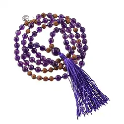 241005170035 Gemstone Mala Amethyst (Inner Peace) | wholesaler gems, healing stones & jewelry