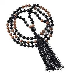 241005170038 Gemstone mala Tourmaline (black), (protection) | gems, healing stones & jewelry