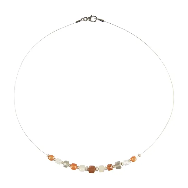 Piedra de luna collar, cuentas | piedras preciosas, piedras curativas y joyería