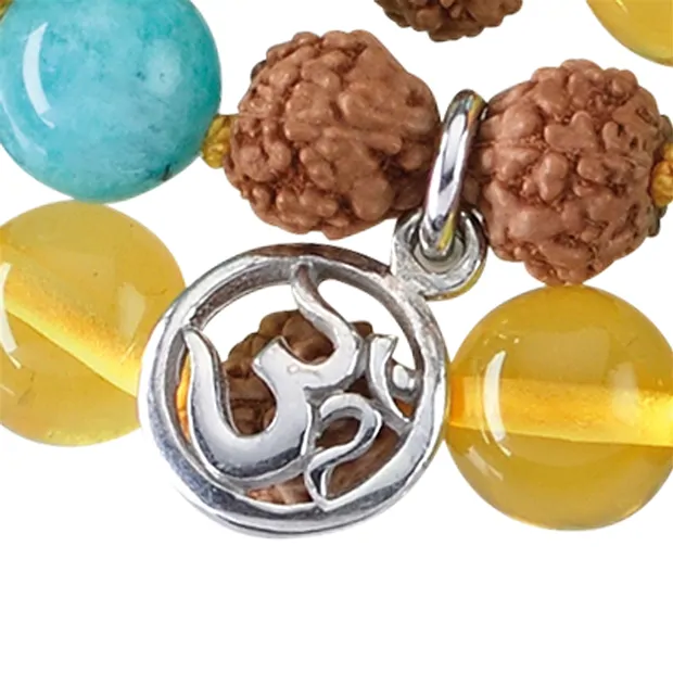 Gemstone mala Amazonite, Amber (self-determination) | Marco Schreier