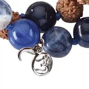 Gemstone mala Sodalite, Rock Crystal (Truthfulness) | Marco Schreier