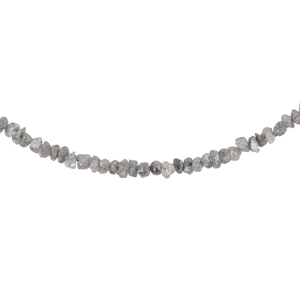 Necklace Diamond (gray), rough crystals (2.0 - 2.5mm), gold-plated, extension chain | Marco Schreier