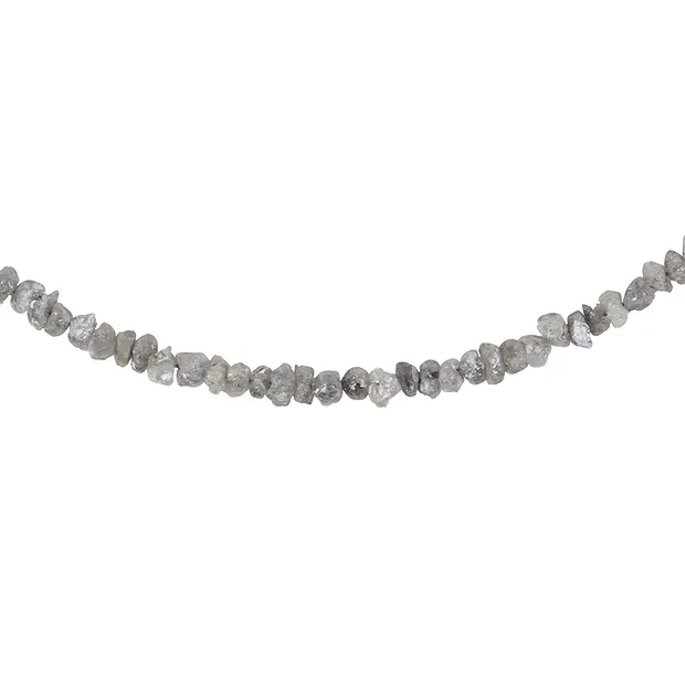 Necklace Diamond (gray), rough crystals (2.0 - 2.5mm), gold-plated, extension chain | Marco Schreier