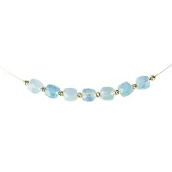 241009230002 Collier Aquamarin, vergoldet, Verlängerungskettchen | Marco Schreier