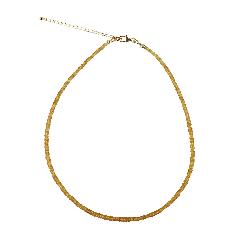 Collana Zaffiro (giallo), sfumatura sfaccettata Roundell, placcata oro | Marco Schreier