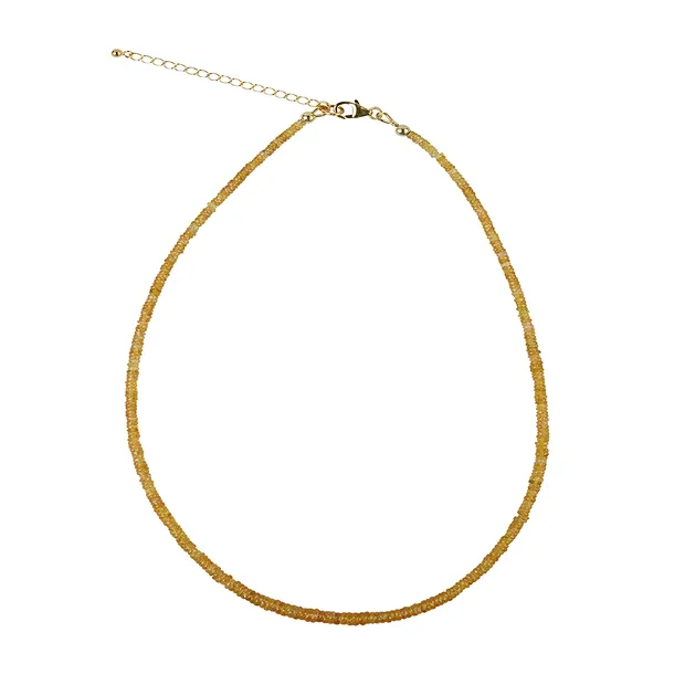 Collana Zaffiro (giallo), sfumatura sfaccettata Roundell, placcata oro | Marco Schreier