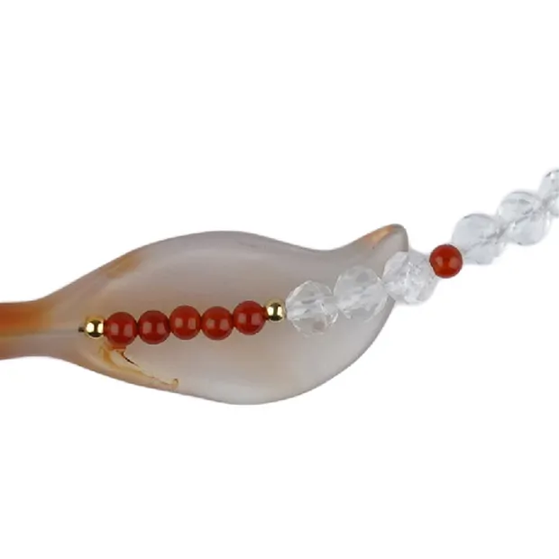 Collier Carneol (gebr.) Calla, vergoldet | GH Edelsteine, Heilsteine & Schmuck