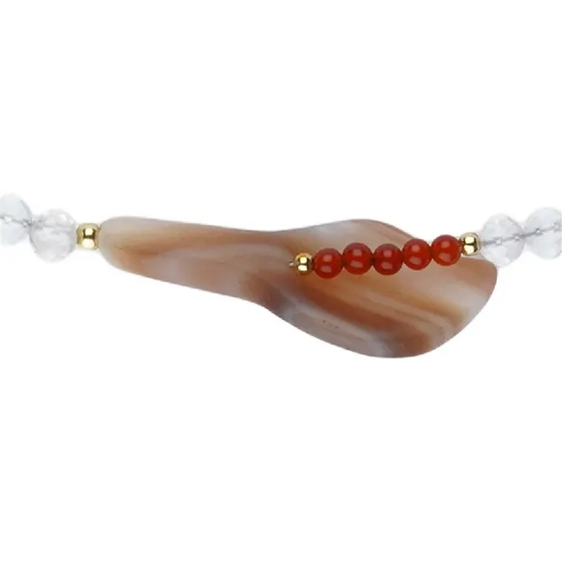 Collar cala de cornalina (calentado), chapado en oro | Marco Schreier