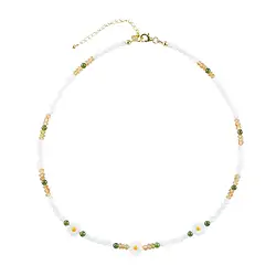 241009250010 Collar Madre Perla (Nácar), margarita, dorado | Marco Schreier