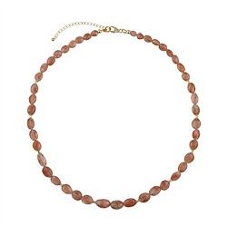 241009250016 Collar de piedras solares, Lentes (5 - 10 mm), chapado en oro, cadena de extensión | Marco Schreier