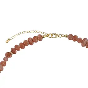 Collier Sonnenstein, Freeform (6 x 5-10mm), vergoldet | Marco Schreier