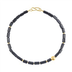 241009250021 Necklace Tourmaline (black) crystals (8 - 12mm), gold-plated | Marco Schreier