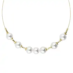 241009250032 Atelier necklace shell beads 12mm, gold-plated | gems, healing stones & jewelry