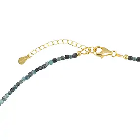 Collier Tourmaline (bleue), cube à facettes, doré | Marco Schreier