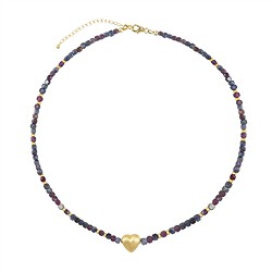 241009250070 Cha&#xEE;ne d&#x27;atelier Rubis-cube, Saphir-cube, dor&#xE9;e &#xE0; l&#x27;or fin | Marco Schreier