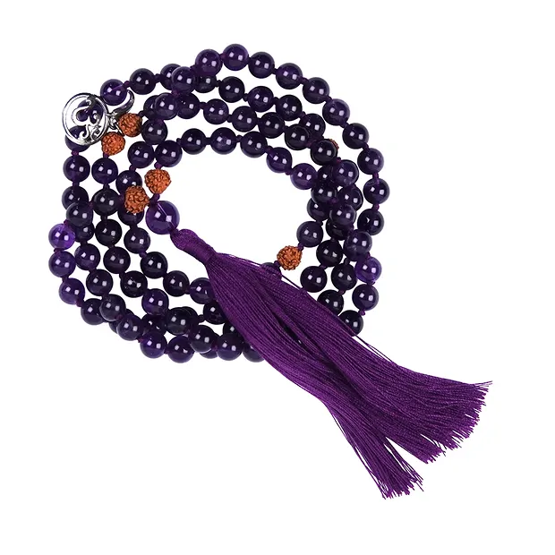 Gemstone mala Amethyst (Sahasrara; crown chakra) | Marco Schreier